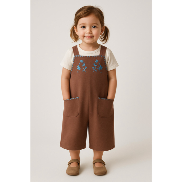 Zara Other - Baby Embroidered knit overalls Size 3